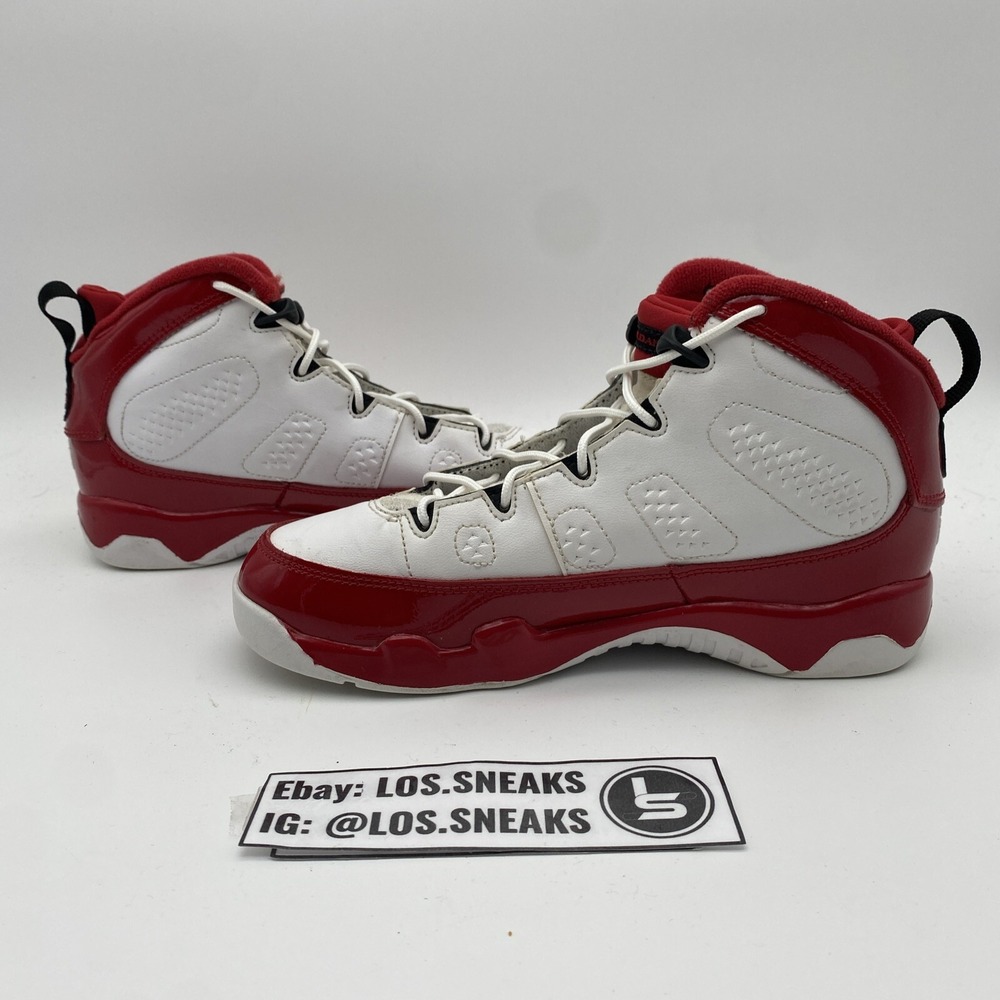 Size 3y- (GS) Nike Air Jordan 9 Retro PS Youth White Gym Red (401811-160) - Picture 7 of 8